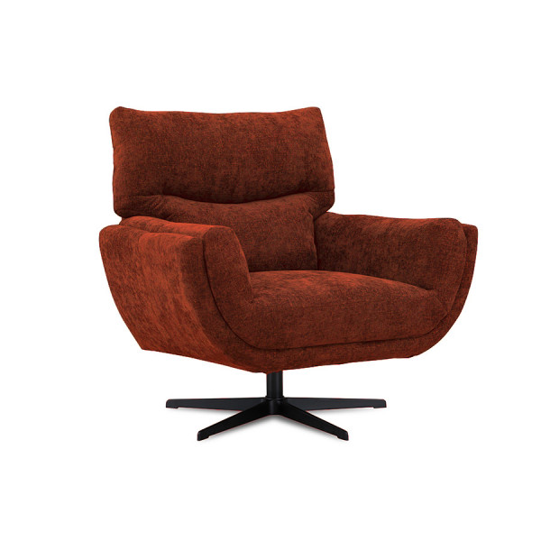 Kylie Swivel Accent Chair Rust